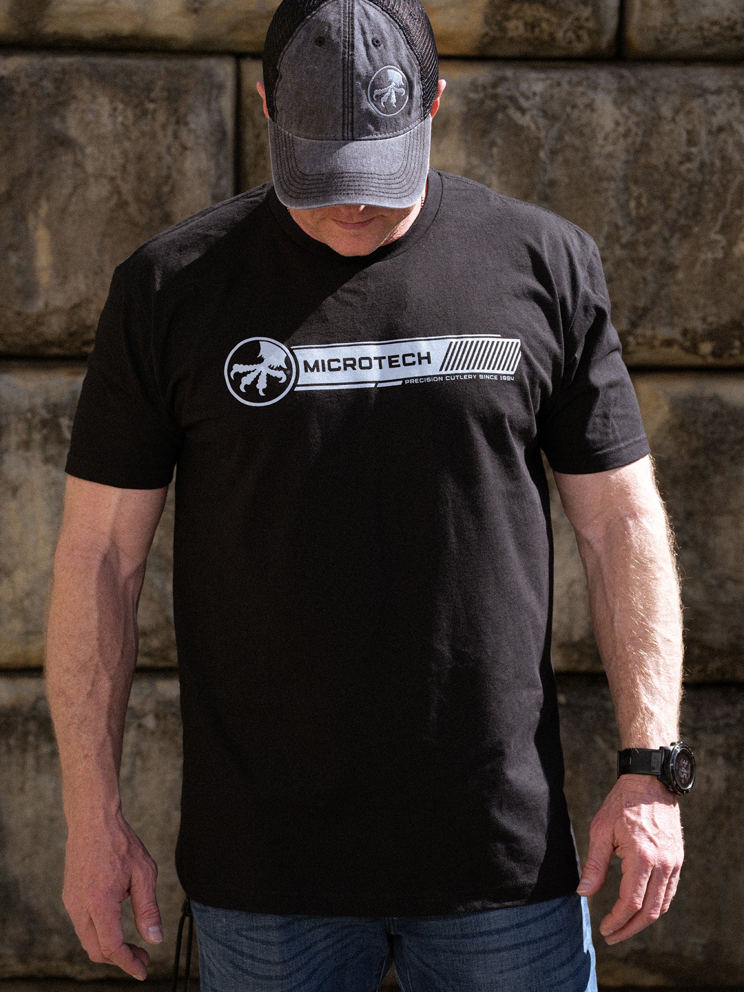 Microtech Core T-Shirt Silver and Black - Image 3