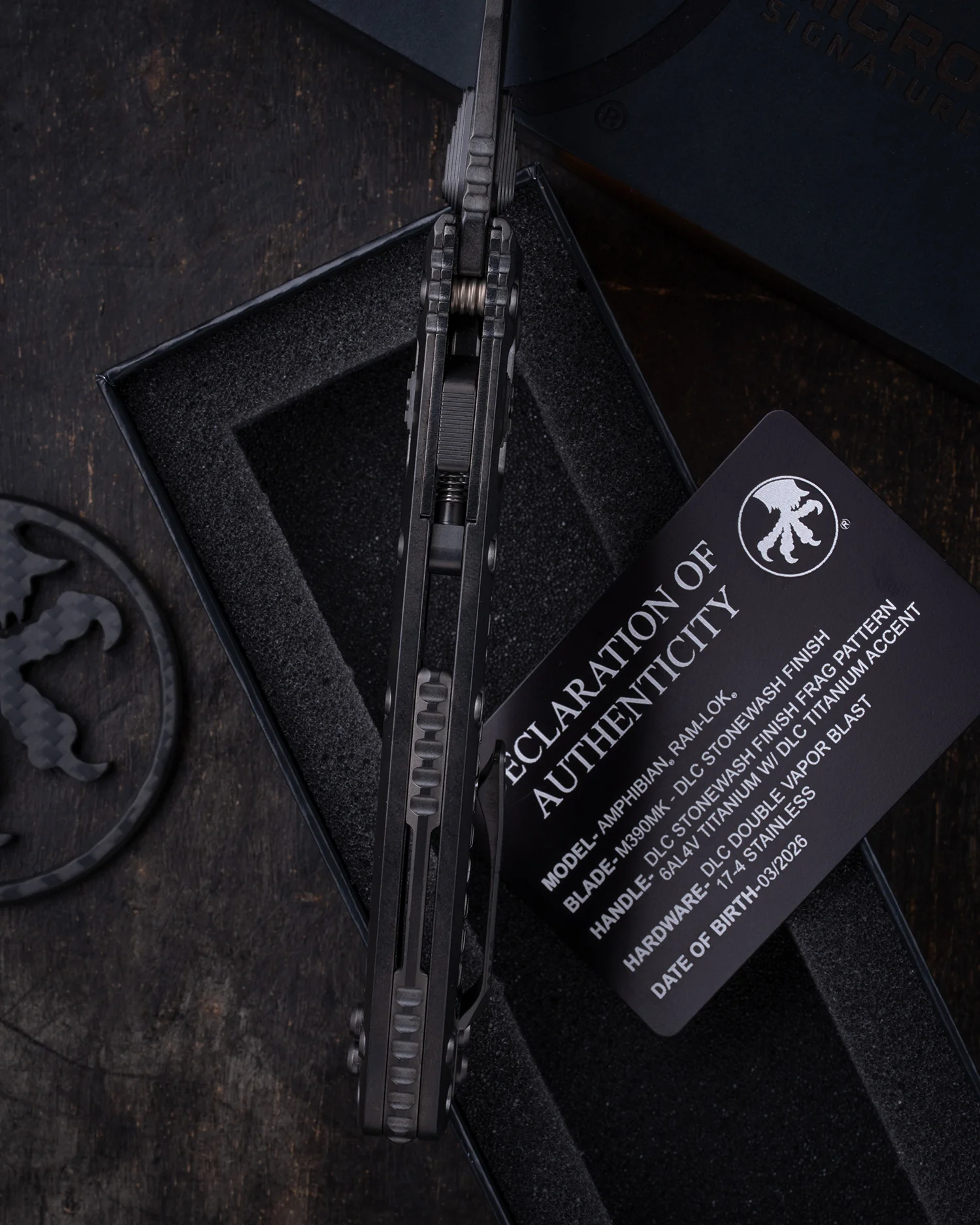 AMPHIBIAN RAM-LOK MARFIONE SELECT DLC STONEWASH FINISH DLC STONEWASH FINISH FRAG PATTERN TITANIUM W/DLC TITANIUM ACCENT DLC DOUBLE VAPOR BLAST STAINLESS (137RL-1DLCTFRMS2) - Image 3