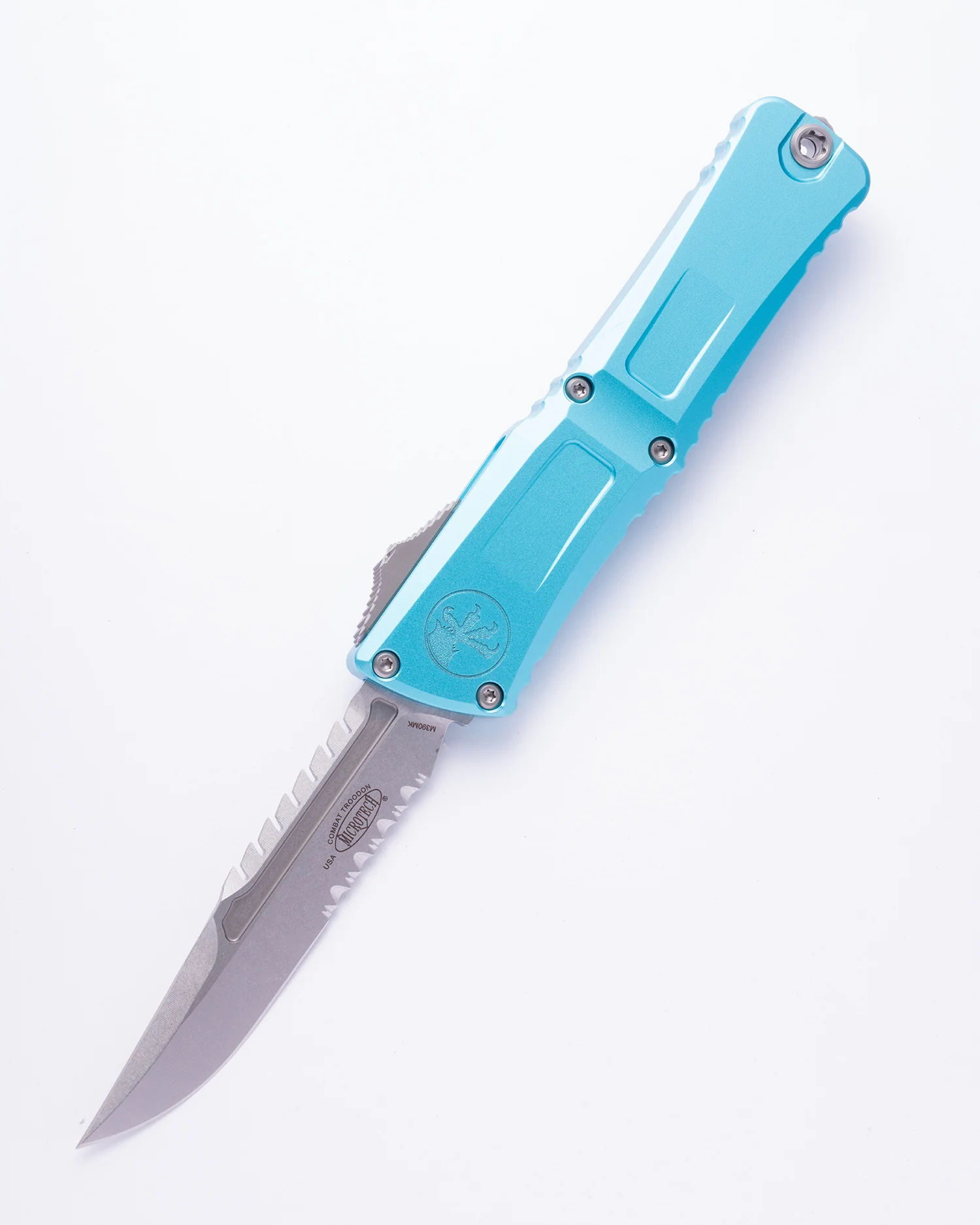 COMBAT TROODON GEN III INTERCEPTOR STONEWASH PART SERRATE TURQUOISE SIGNATURE SERIES (1217-11TQS)
