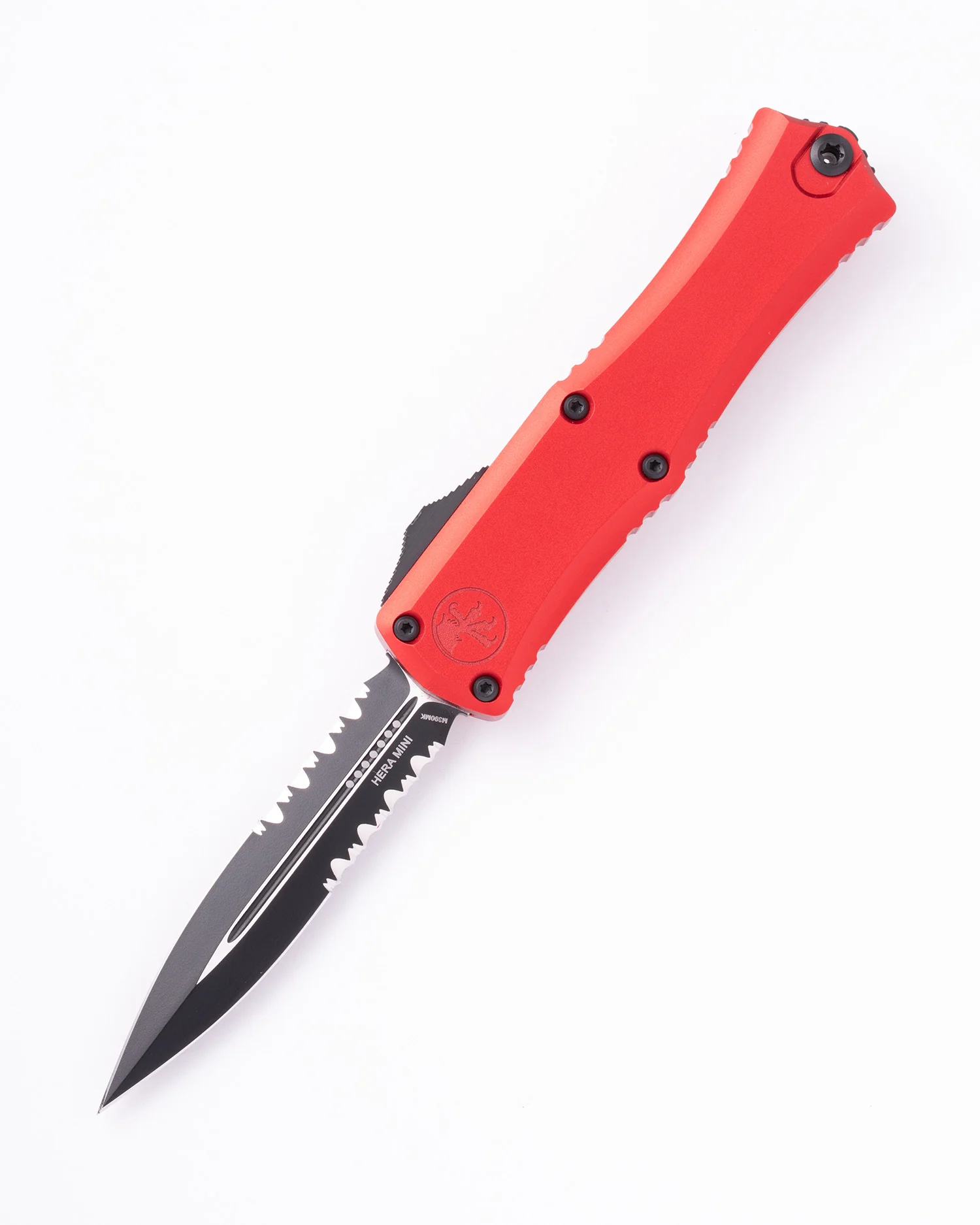 Hera® II Mini D/E Black Partial Serrate Red (1702M-2RD)