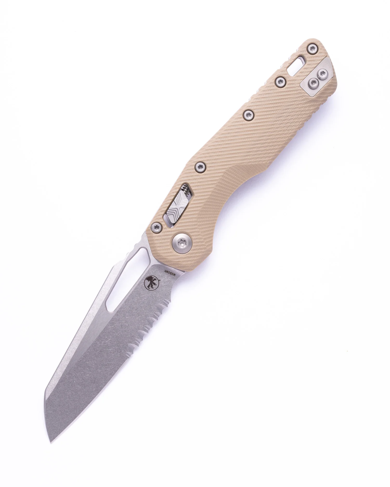 MSIĀ® S/E Fluted G-10 Tan Stonewash Partial Serrated (210-11FLGTTA)