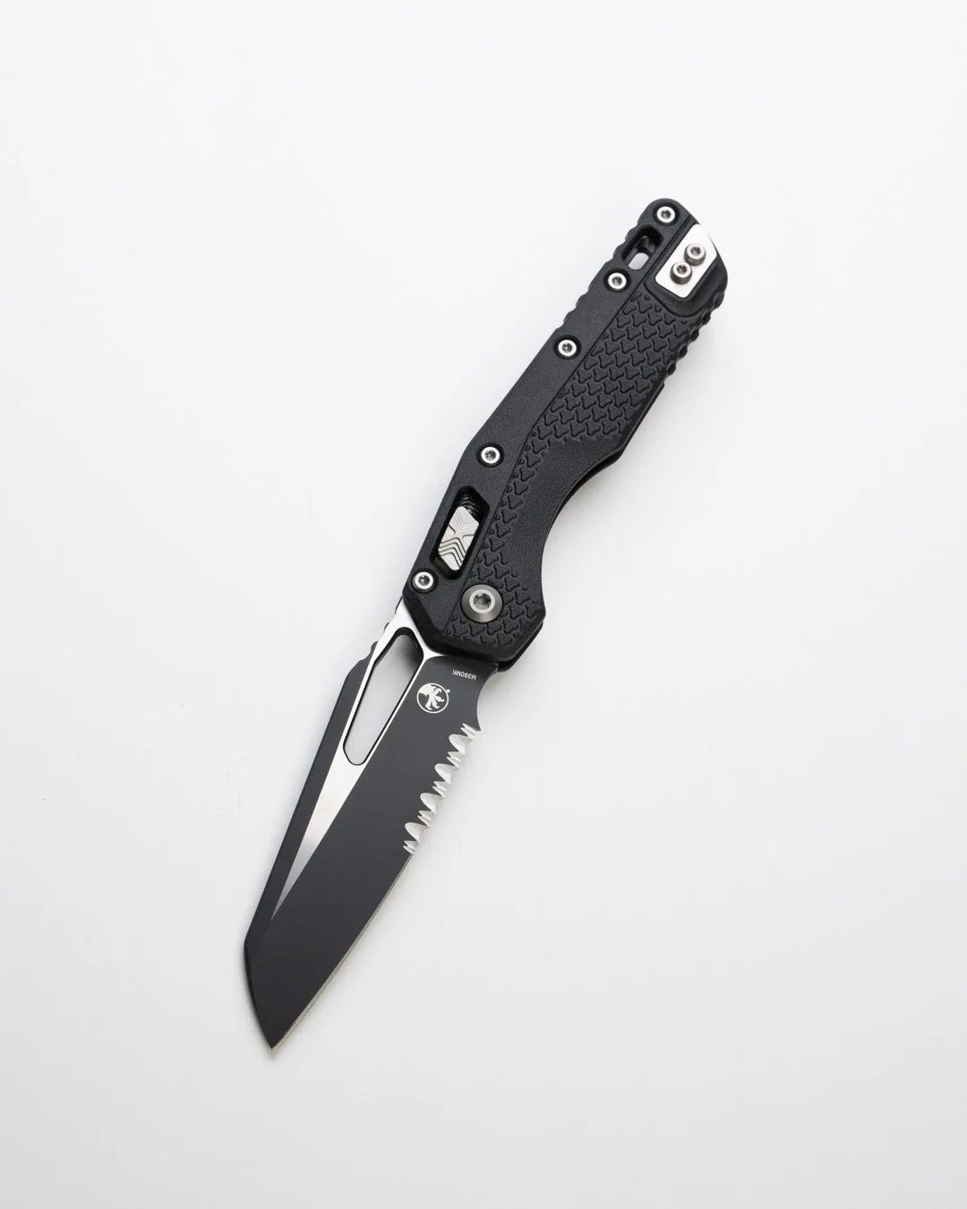 MSIĀ® S/E Tri-Grip Black Injection Molded Black Blade with Bead Blast Hardware Part Serrate (210T-2PMBK)