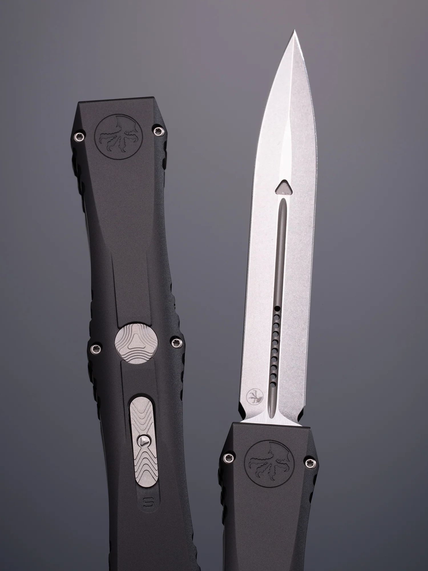 NEMESIS IV – DOUBLE EDGE M390MK – STONEWASH FINISH HARDCOAT ANODIZED AIRCRAFT ALLOY DOUBLE VAPOR BLAST 17-4 STAINLESS - Image 3