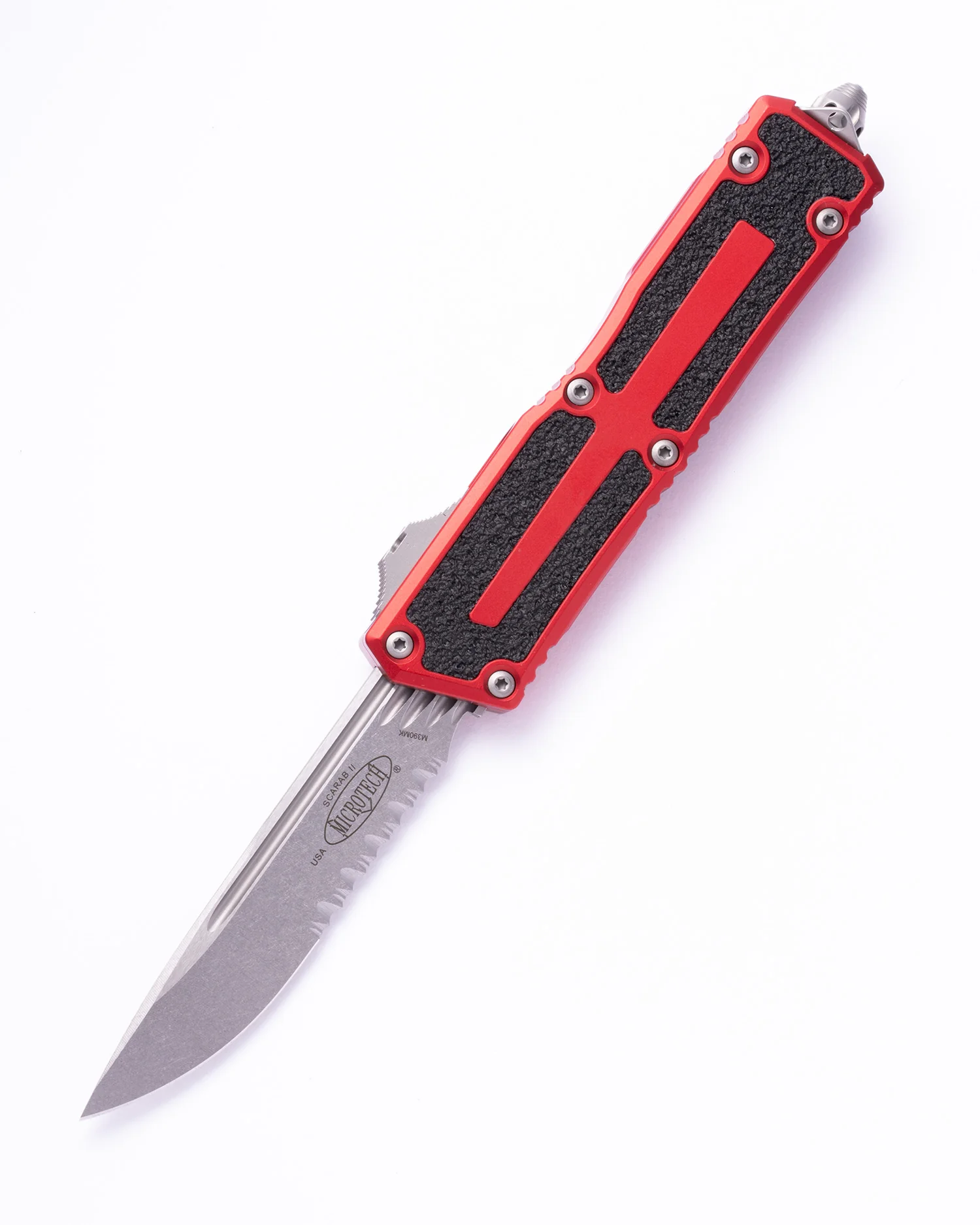 Scarab® II S/E Gen III Red Stonewash Partial Serrated (1278-11RD)