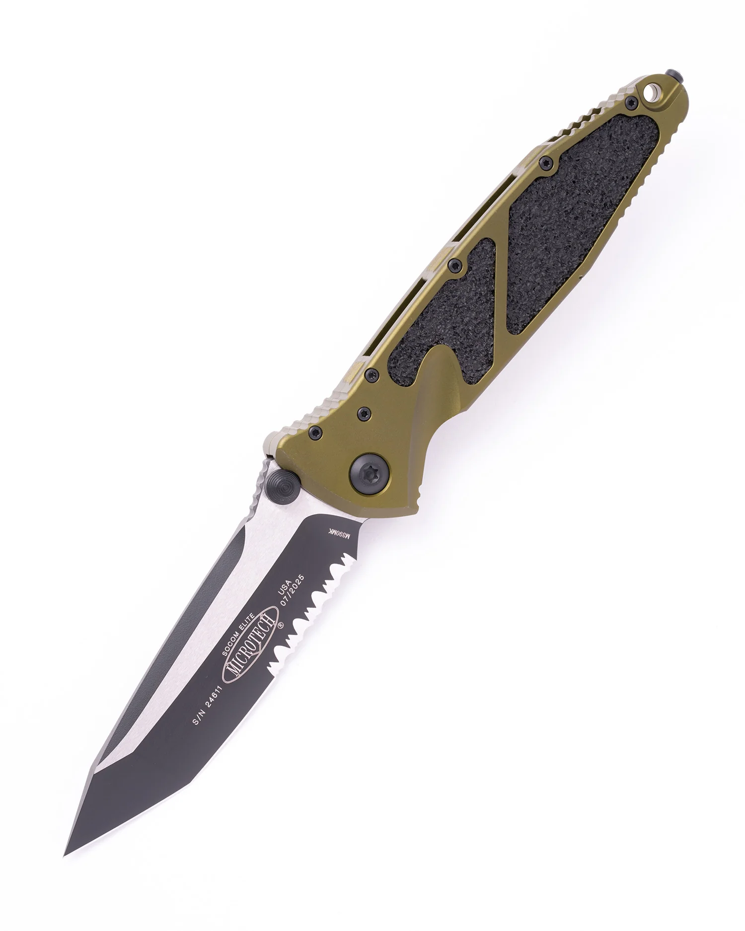 SOCOM Elite Manual Tanto Black Partially Serrated OD Green (161-2OD)